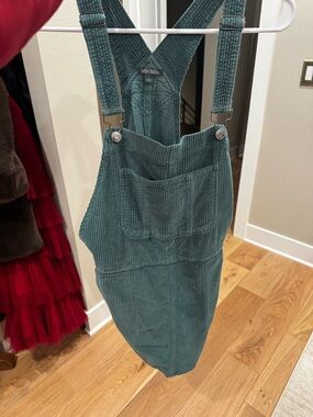 wild fable Teal Corduroy Pinafore Dress